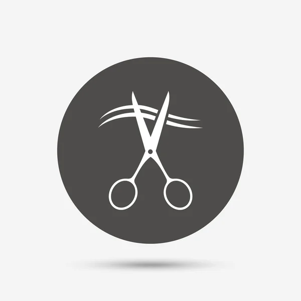 Tijeras corte icono signo de pelo . — Vector de stock