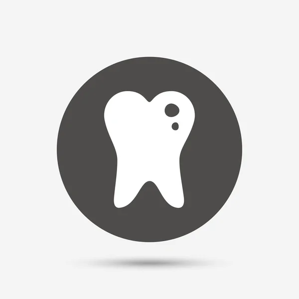 Caries icono signo dental — Vector de stock