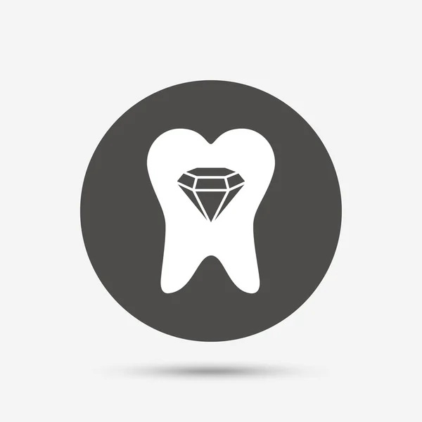 Icône de signe de cristal de dent . — Image vectorielle