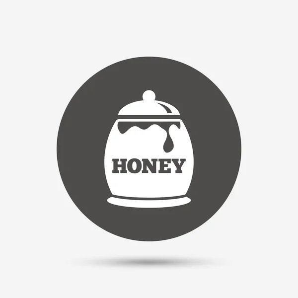 Honig im Topf Zeichen Symbol. — Stockvektor
