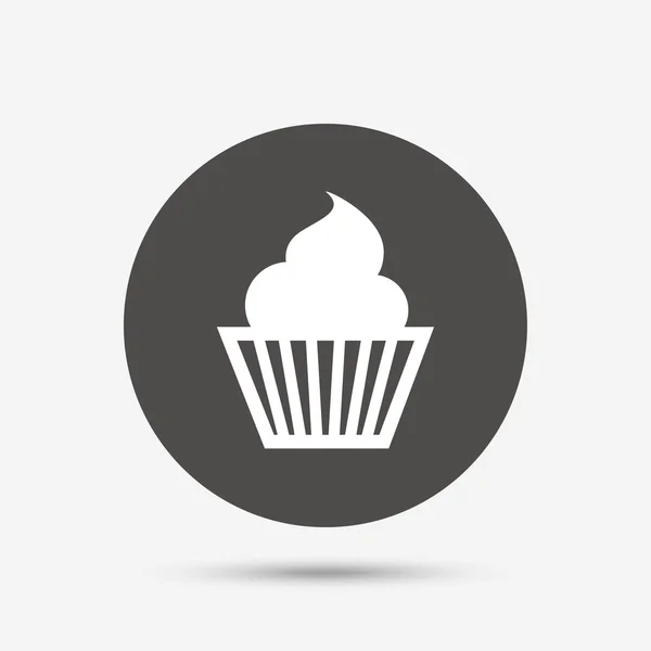 Muffin işareti simgesi. Cupcake sembolü. — Stok Vektör