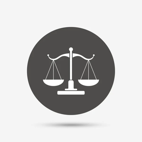 Adalet ölçekler işareti — Stok Vektör
