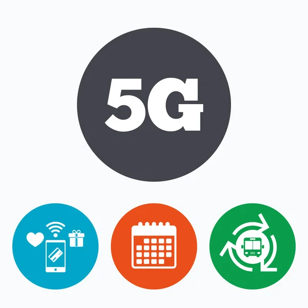 5g znamení. mobilní telekomunikační technologie. — Stockový vektor