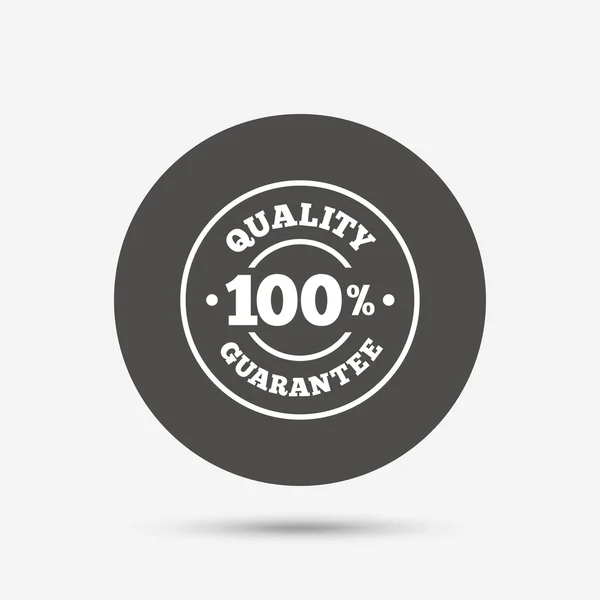 Symbol für 100% Qualitätsgarantie. — Stockvektor