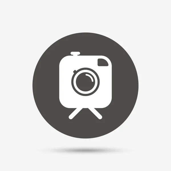 Hipster foto fotocamera segno — Vettoriale Stock