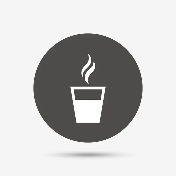 Kaffe glas sign ikonen. — Stock vektor