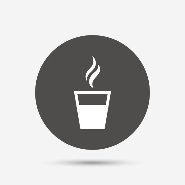 Coffee glass sign icon. 