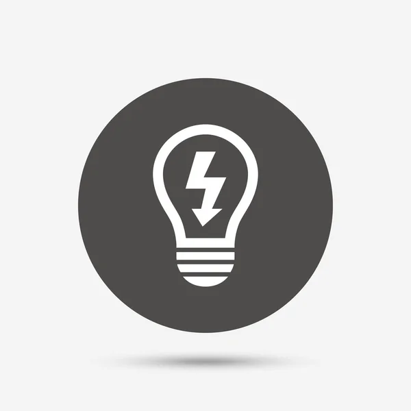 Fénycsöves vészvilágító lámpatest aláírás ikonra. — Stock Vector