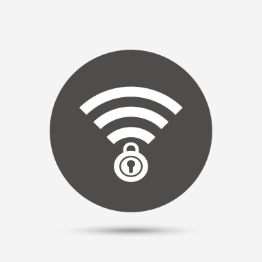 WiFi kilitli işareti.  