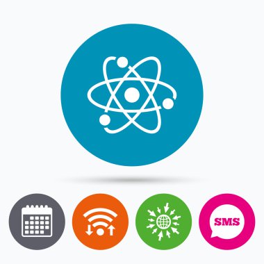 Atom işareti simgesi. 