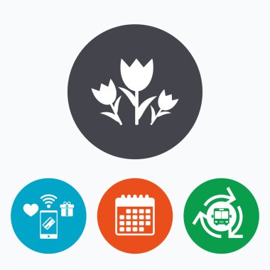 çiçek simgesi imzala. gül sembolü.