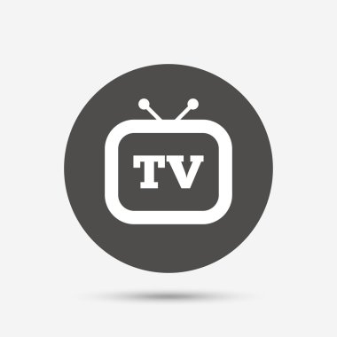 Retro Tv işareti simgesi. 