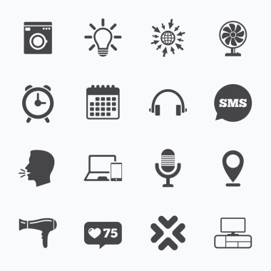 Ev aletleri, aygıt simgeleri. 