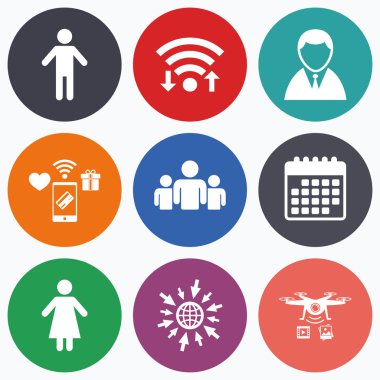 İşadamı kişi simgesi.  