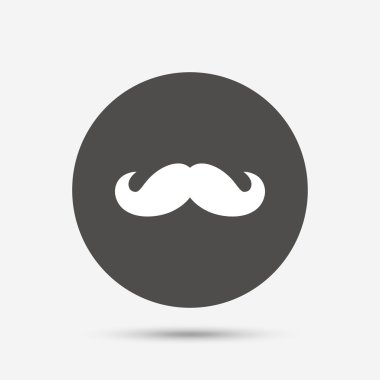 Hipster bıyık işareti simgesi. 