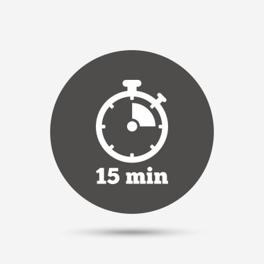 Zamanlayıcı işareti simgesi. 15 dakika  