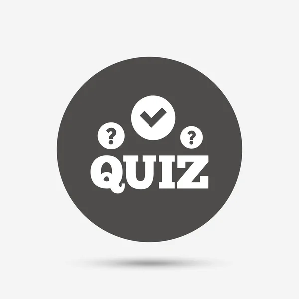 Quiz signo icono . — Vector de stock