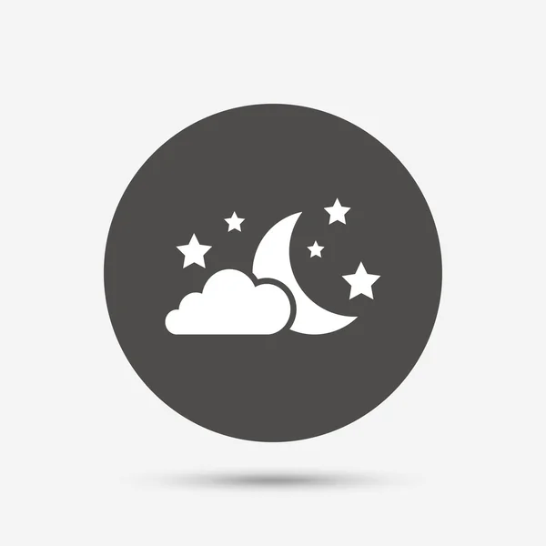 Signo de luna, nubes y estrellas — Archivo Imágenes Vectoriales