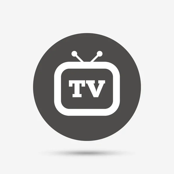 Retro Tv teken pictogram. — Stockvector