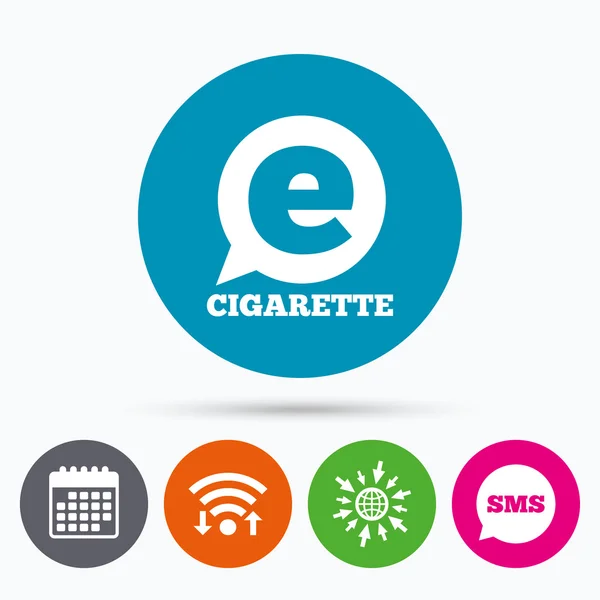 Smoking sign icon. E-Cigarette symbol. — Stock Vector