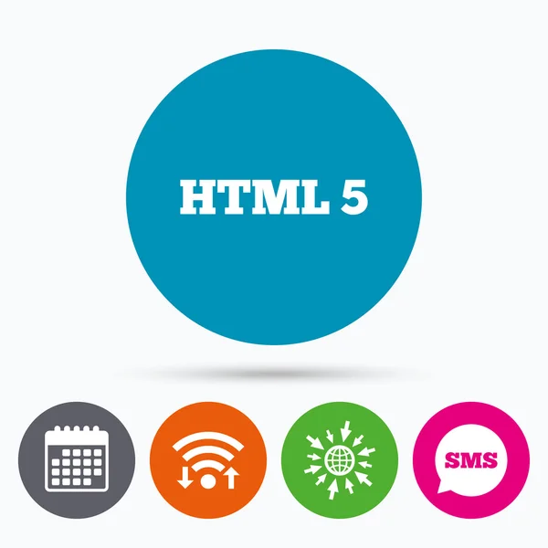 Html5 işaret simgesi. — Stok Vektör