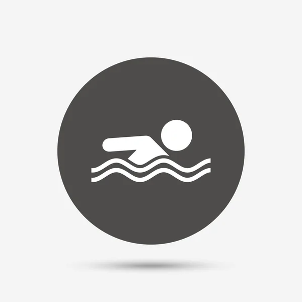 Icona segno di nuoto . — Vettoriale Stock