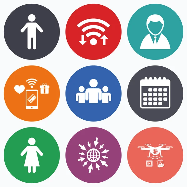 İşadamı kişi simgesi.  