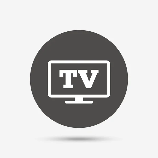 Icono de señal de TV de pantalla ancha . — Vector de stock