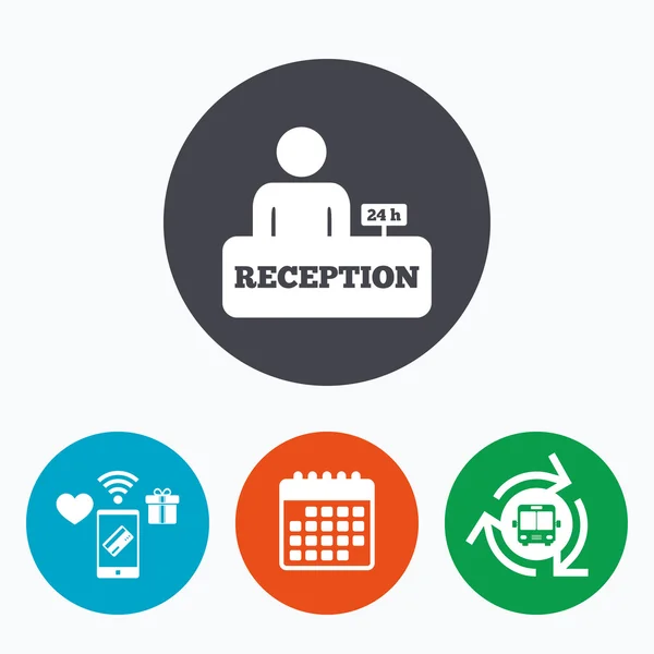 Receptie teken pictogram. — Stockvector