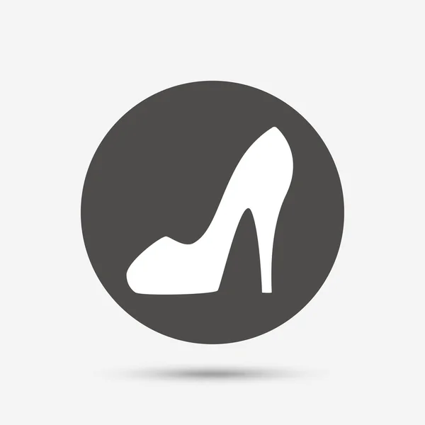 Icono de signo de zapato mujer . — Vector de stock