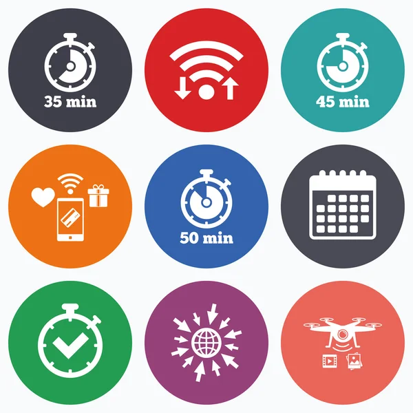 Zamanlayıcı simgeler. Elli dakika kronometre 
