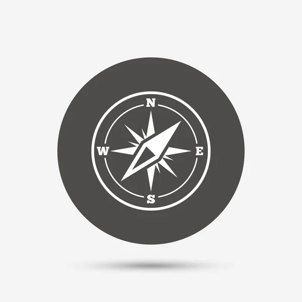 Kompass tecken ikonen. — Stock vektor
