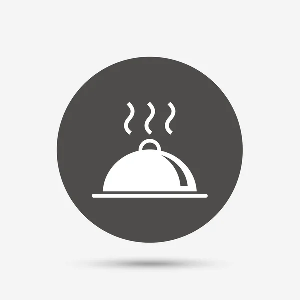 食品盘服务标志 — 图库矢量图片