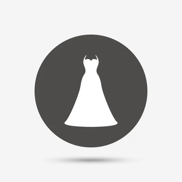 Icono de signo de vestido de novia — Vector de stock