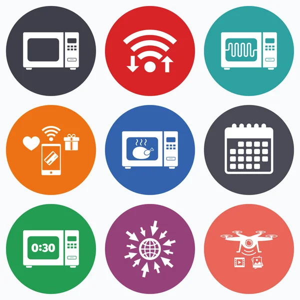 mikrodalga fırın simgeler.  