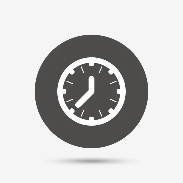 Icona del segno orario dell'orologio. Orologio meccanico simbolo . — Vettoriale Stock