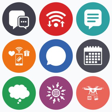 Sohbet simgeler. Komik konuşma balonu 