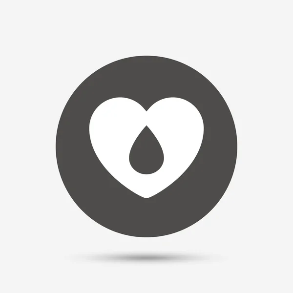 Icona del segno di donazione di sangue . — Vettoriale Stock