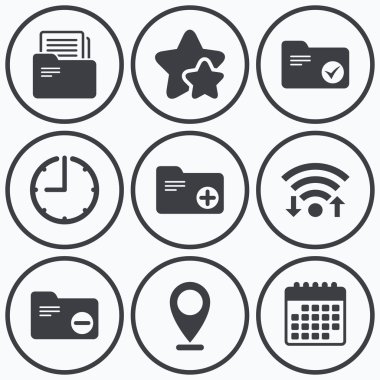 Muhasebe bağlayıcı simgeler.  