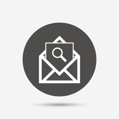 Posta arama simgesi. Zarf simgesi. 