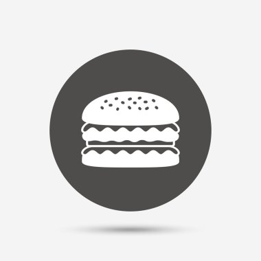 Hamburger simgesi. Burger yemek sembolü.