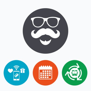 Bıyık ve gözlük işareti 