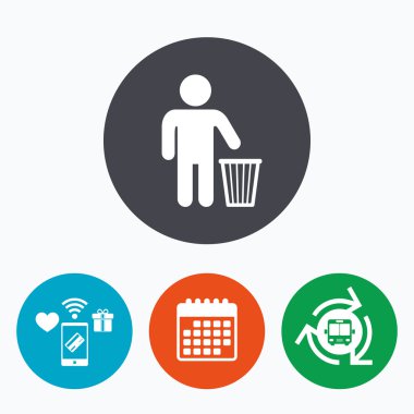 Çöpe kullanımdan sonra.  