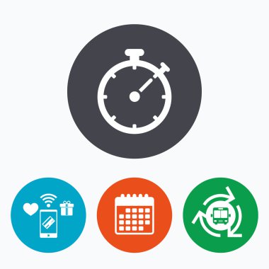 Zamanlayıcı işareti simgesi. Kronometre simgesi.