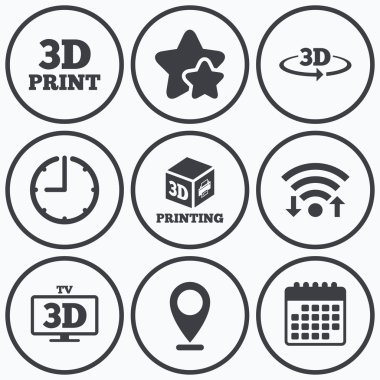 3D teknoloji simgeleri. 