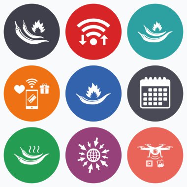 sıcak biber simgeler. 