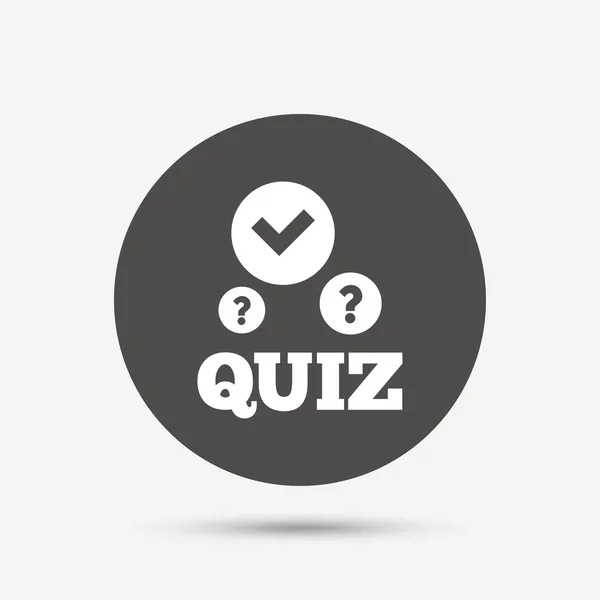 Icona del segno del quiz . — Vettoriale Stock