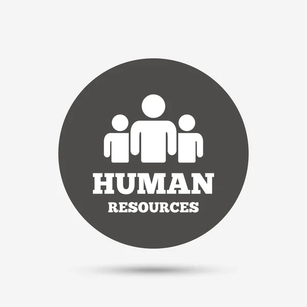 Emberi erőforrások aláírás ikonra. — Stock Vector