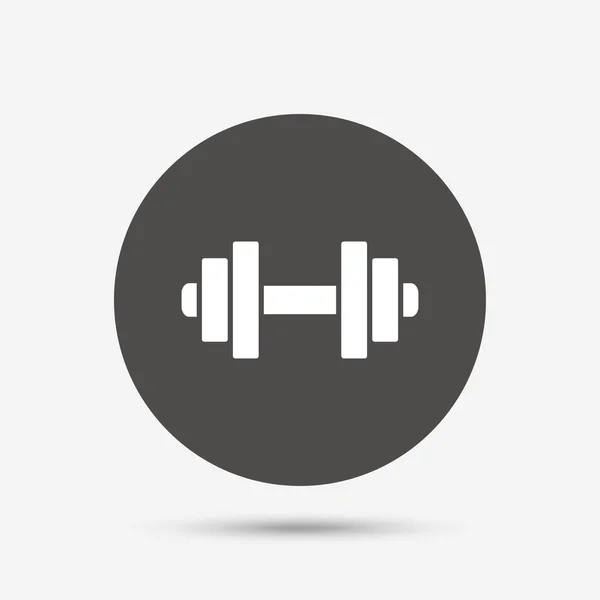 Icône signe haltère. Symbole fitness . — Image vectorielle