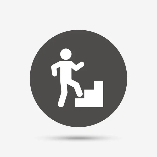 Upstairs icon. Human walking — Stock Vector